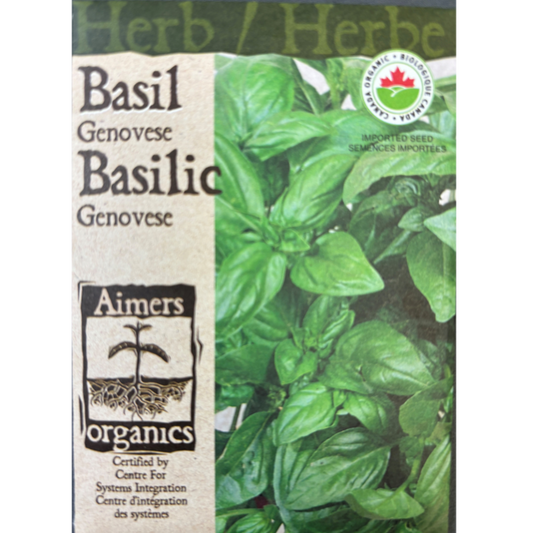 Aimers Organics Herb Basil Genovese Pkg.