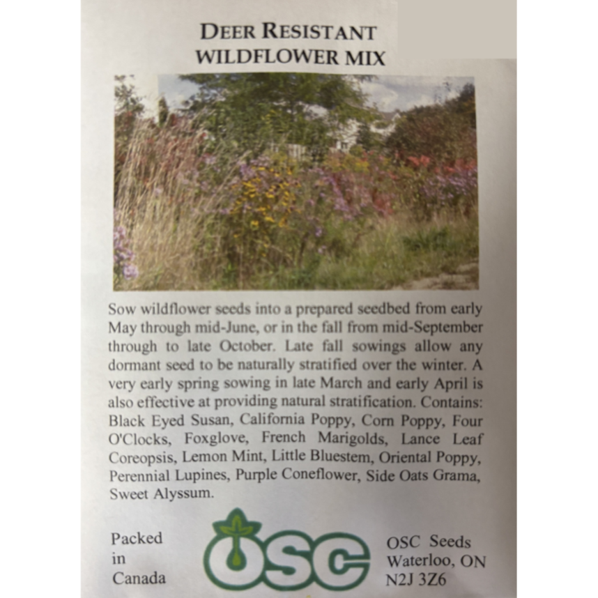 OSC Seeds Wildflower Mix Deer Resistant Pkg.