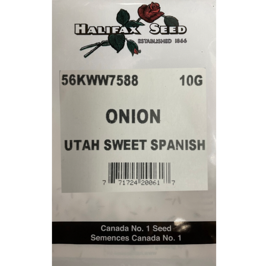 Halifax Seed Bulk Onion Utah Sweet Spanish 10g