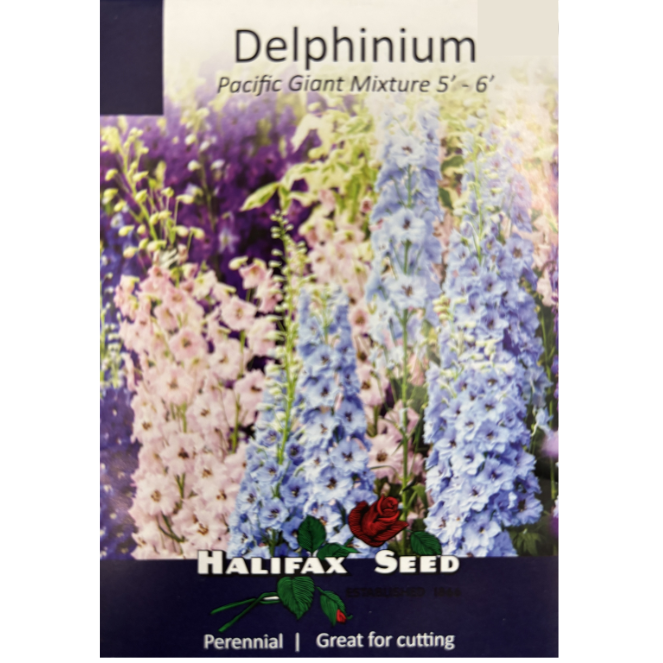 Halifax Seed Delphinium Pacific Giant Mixture Pkg.