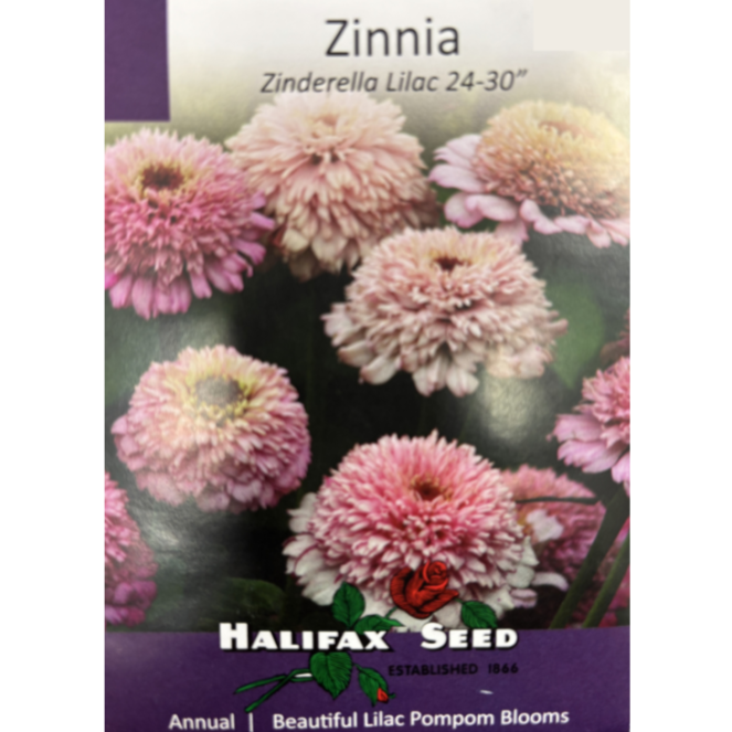 Halifax Seed Zinnia Zinderella Lilac Pkg.