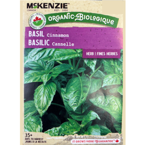 McKenzie Organic Herb Seed Basil Cinnamon Pkg.