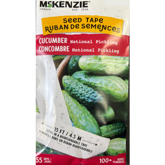 McKenzie Seed Tape Cucumber National Pickling Pkg.