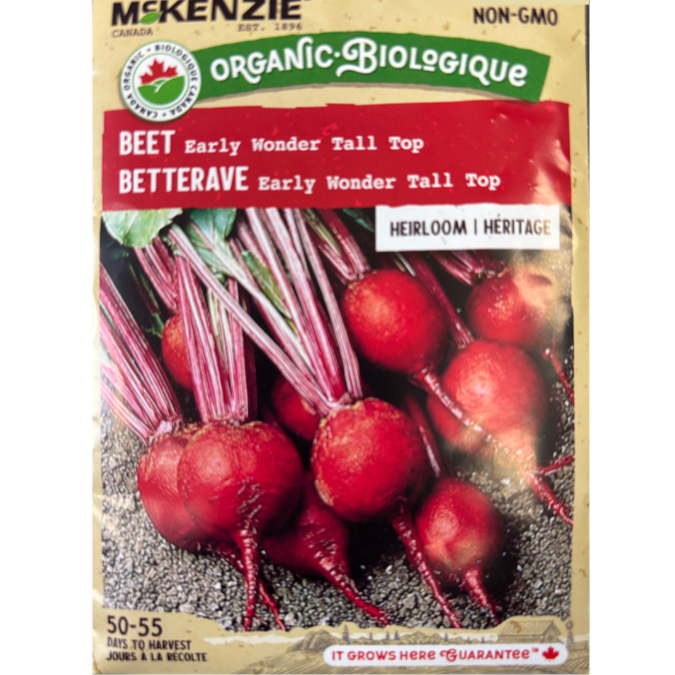 McKenzie Organic Seed Beet Early Wonder Tall Top Pkg.