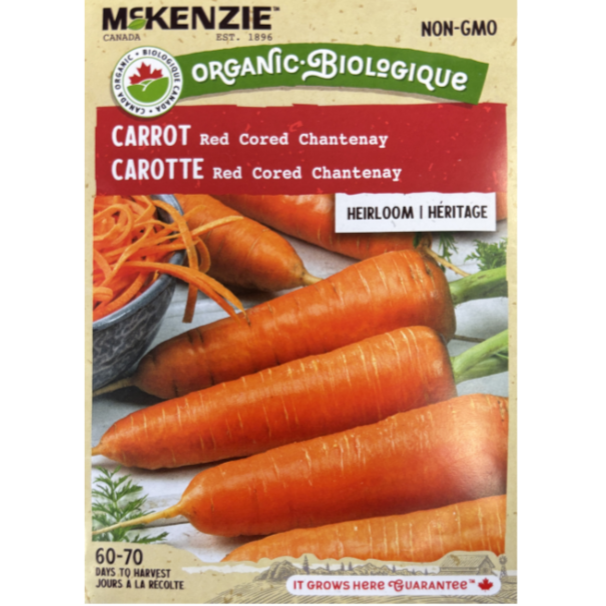 McKenzie Organic Seed Carrot Red Cored Chantenay Pkg.