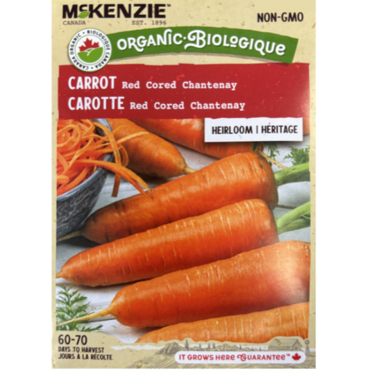 McKenzie Organic Seed Carrot Red Cored Chantenay Pkg.