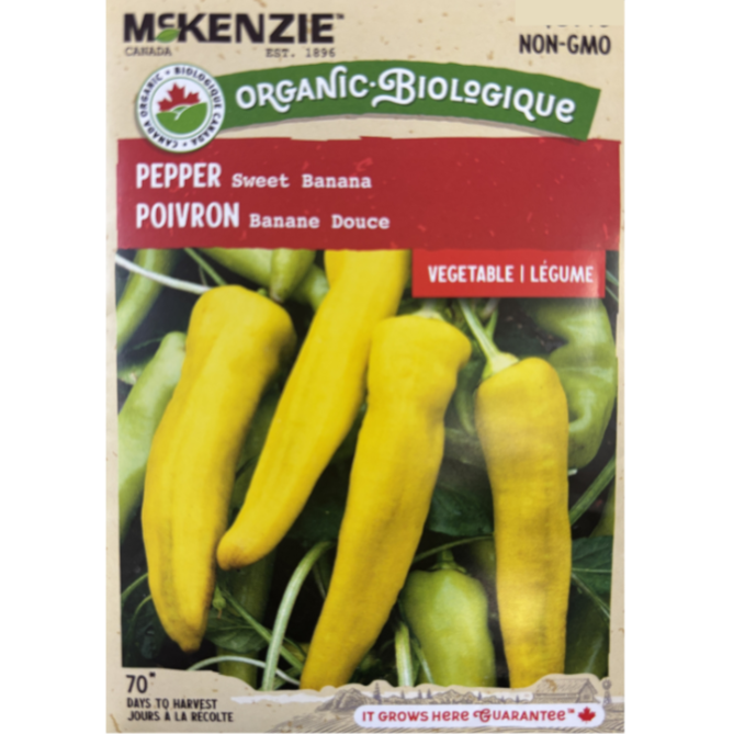 McKenzie Organic Seed Pepper Sweet Banana Pkg.