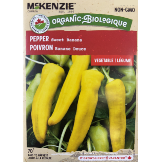 McKenzie Organic Seed Pepper Sweet Banana Pkg.