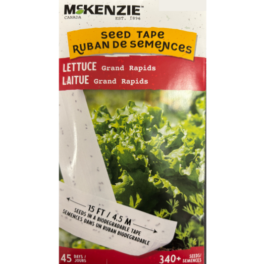 McKenzie Seed Tape Organic Lettuce Salad Bowl Pkg.