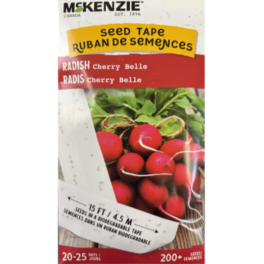 McKenzie Seed Tape Radish Cherry Belle Pkg.