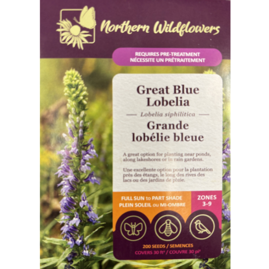 Northern Wildflowers Lobelia Great Blue Pkg.