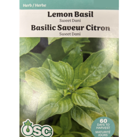 OSC Herb Seeds Basil Lemon Sweet Dani Pkg.