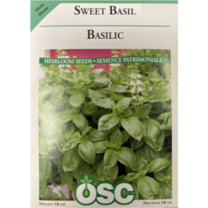 OSC Herb Seeds Basil Sweet Pkg.