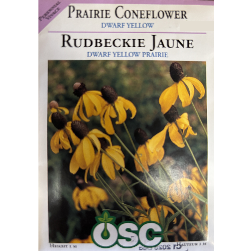 OSC Seeds Coneflower Prairie Dwarf Yellow Pkg.