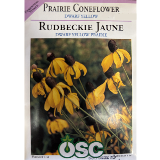 OSC Seeds Coneflower Prairie Dwarf Yellow Pkg.