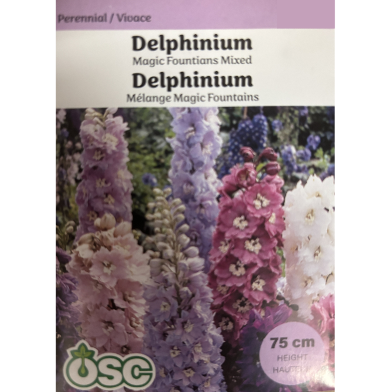 OSC Seeds Delphinium Magic Fountains Mix Pkg.