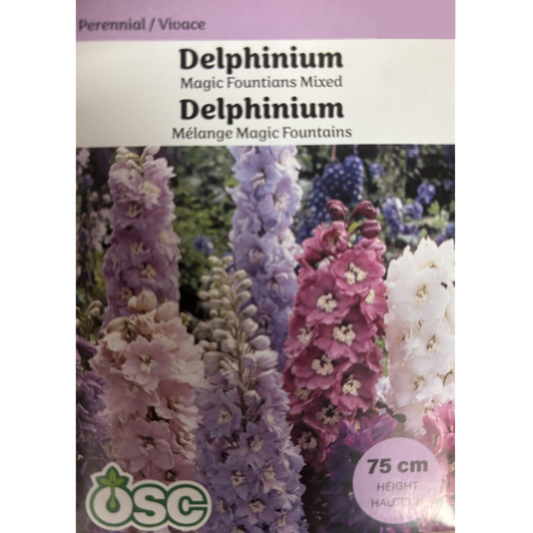 OSC Seeds Delphinium Magic Fountains Mix Pkg.