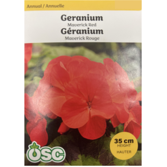 OSC Seeds Geranium Maverick Red Pkg.