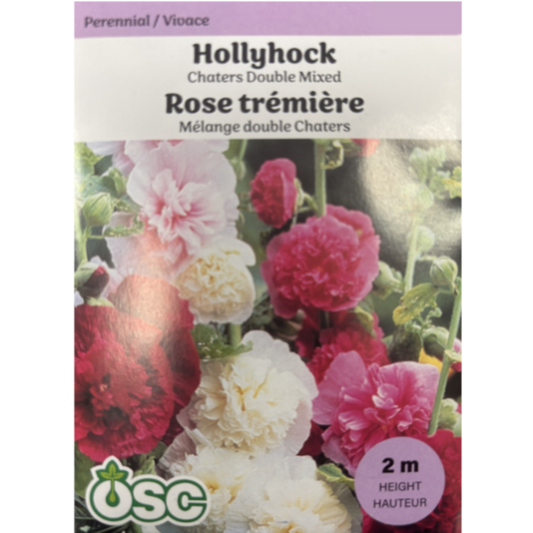 OSC Seeds Hollyhock Chaters Double Mixed Pkg.