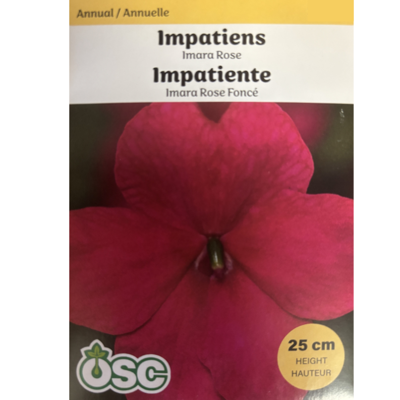 OSC Seeds Impatiens Imara Rose Pkg.