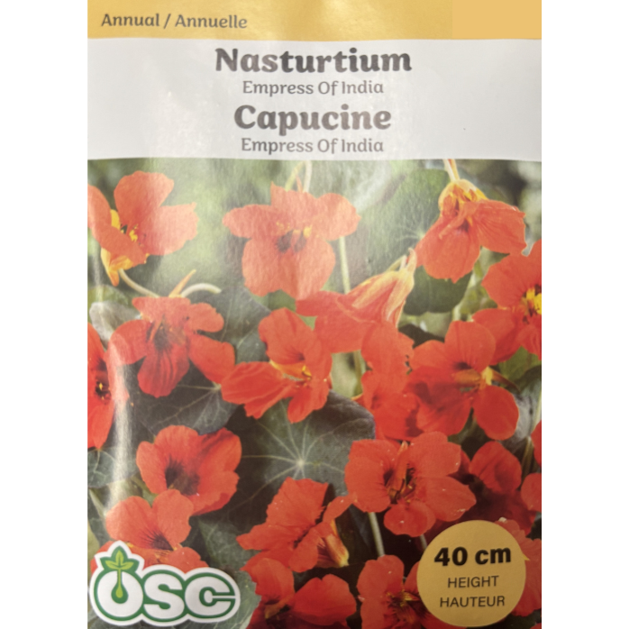 OSC Seeds Nasturtium Empress of India Pkg.