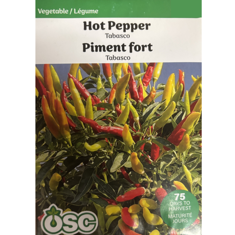 OSC Seeds Pepper Tabasco Hot Pkg.