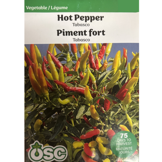 OSC Seeds Pepper Tabasco Hot Pkg.