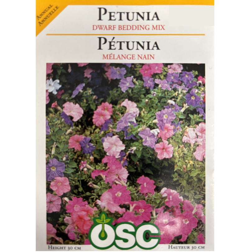 OSC Seeds Petunia Dwarf Bedding Mix Pkg.