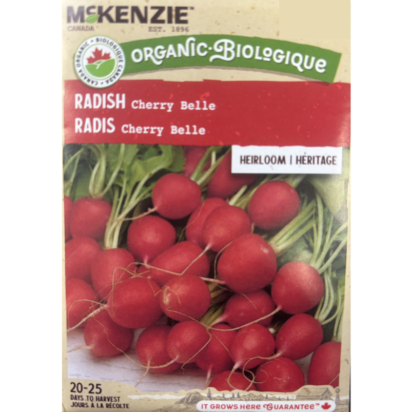 McKenzie Organic Seeds Radish Cherry Belle Pkg