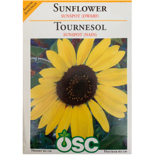 OSC Seeds Sunflower Sunspot Dwarf Pkg.