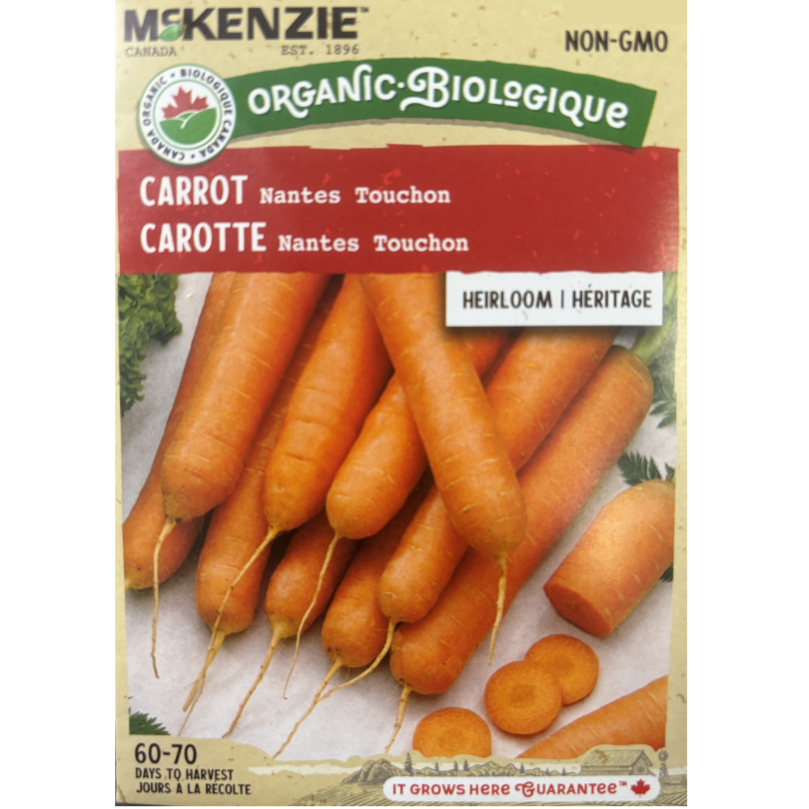 McKenzie Organic Seeds Carrot Touchon Nantes Pkg