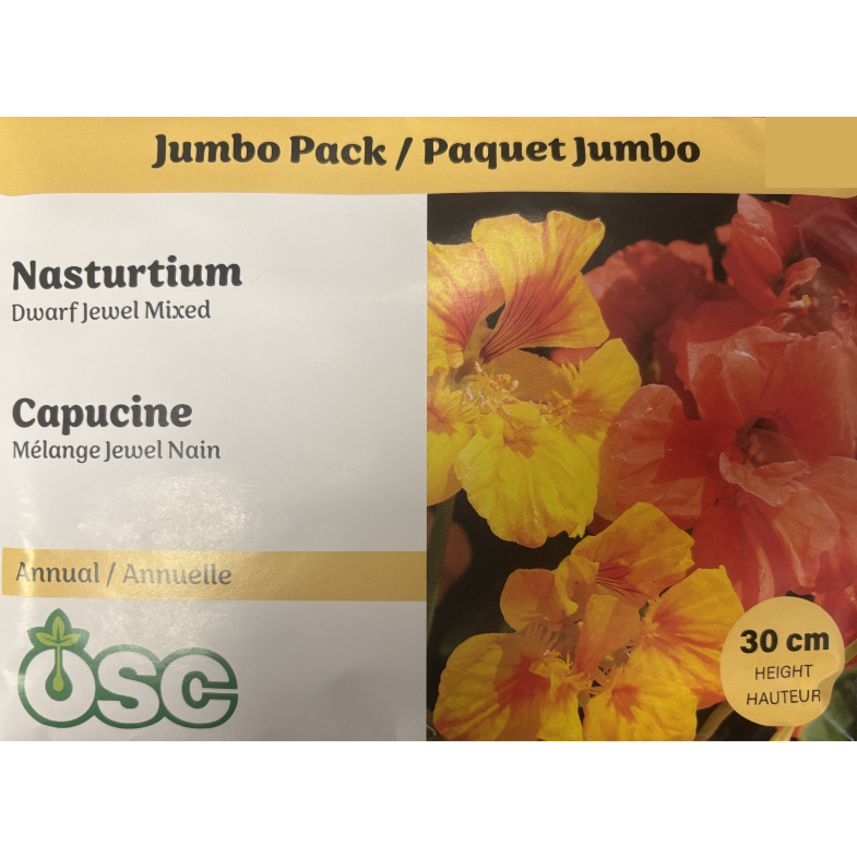 OSC Seeds Nasturtium Dwarf Jewel Mix