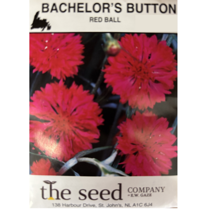 The Seed Company Bachelor's Button Red Ball Pkg.