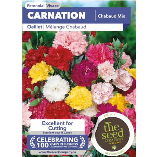 The Seed Company Carnation Chabaud Mix Pkg.