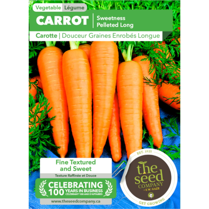 The Seed Company Carrot Sweetness Pelleted Long Pkg.