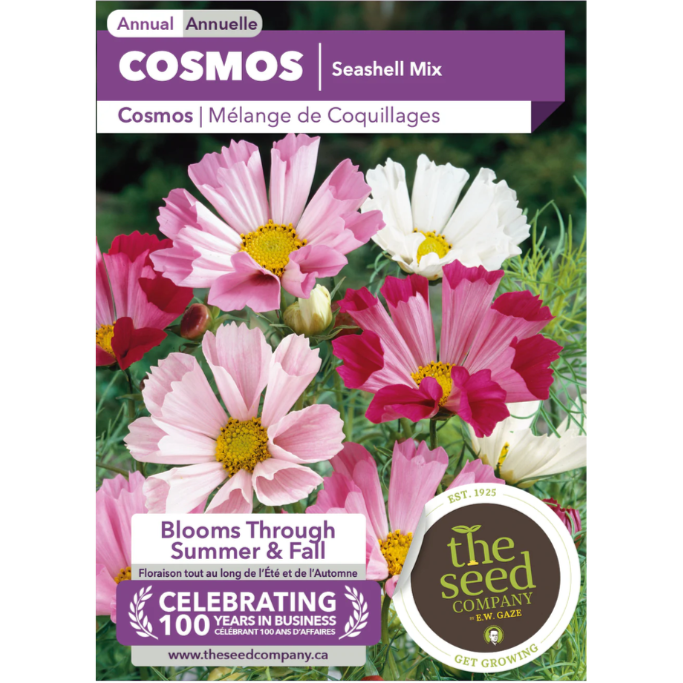 The Seed Company Cosmos Seashell Mix Pkg.