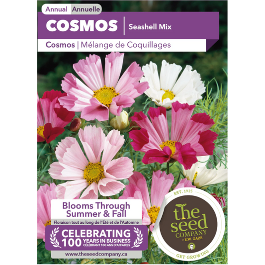 The Seed Company Cosmos Seashell Mix Pkg.