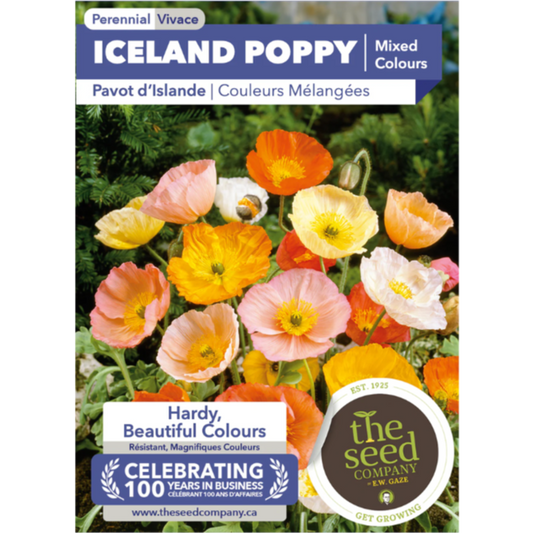 The Seed Company Poppy Iceland Mixed Colours Pkg.