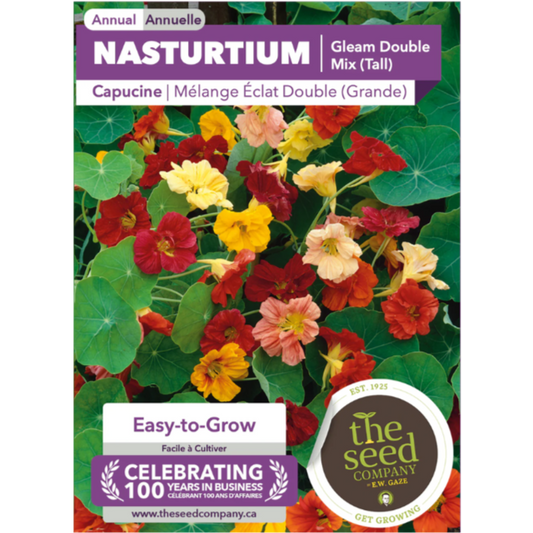 The Seed Company Nasturtium Gleam Double Mix Tall Pkg.