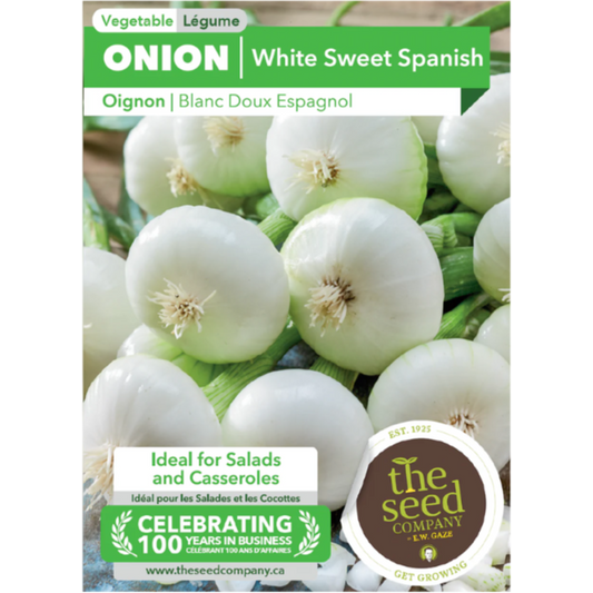 The Seed Company Onion Spanish White Sweet Pkg.