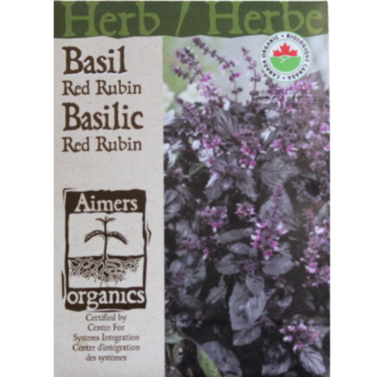 Aimers Organics Herb Basil Red Rubin Pkg.