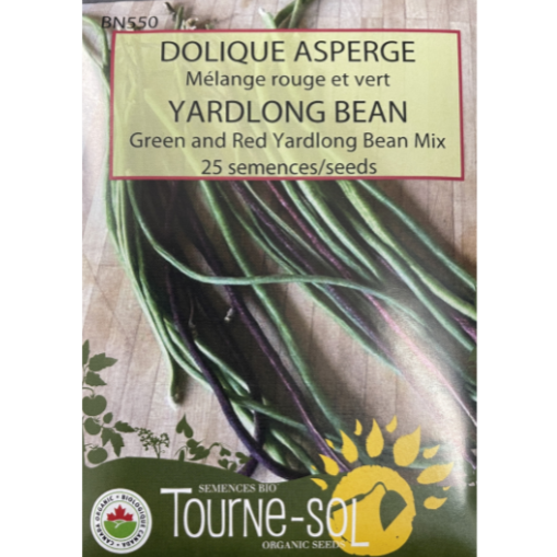 Tourne-Sol Bean Yardlong Green and Red Mix Pkg.