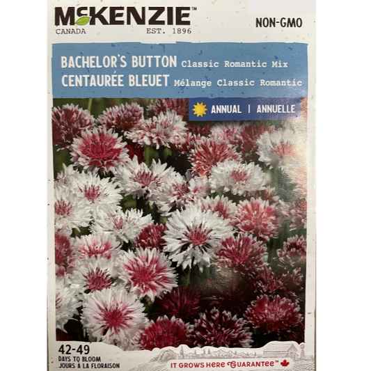 McKenzie Seed Bachelor's Button Classic Romantic Mix Pkg.