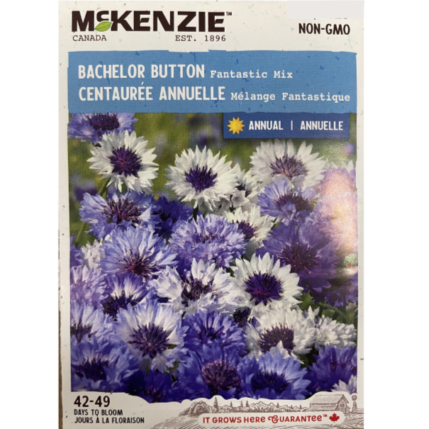 McKenzie Seed Bachelor's Button Fantastic Mix Pkg