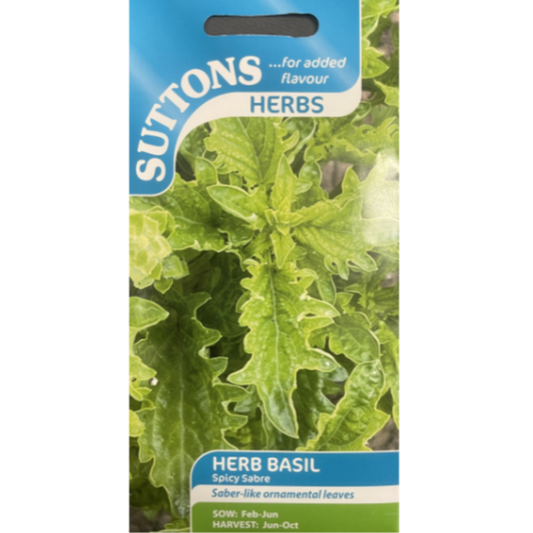 Suttons Seed Basil Spicy Sabre Pkg.