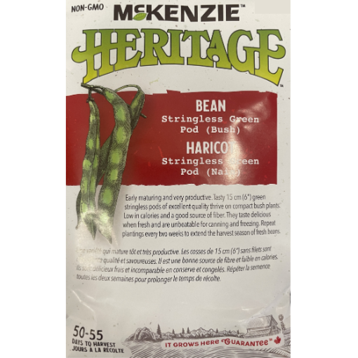 McKenzie Heritage Seed Bean Stringless Green Pod Bush Pkg.