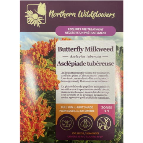 Northern Wildflowers Milkweed Butterfly Pkg.