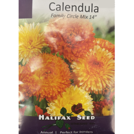 Halifax Seed Calendula Family Circle Mix 14" Pkg.