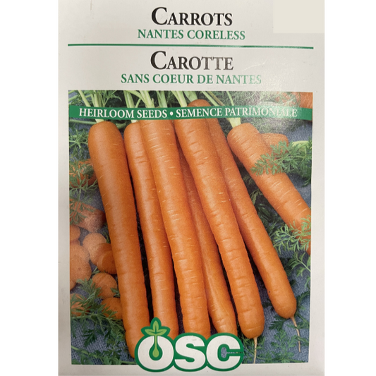 OSC Seeds Carrot Nantes Coreless Pkg.