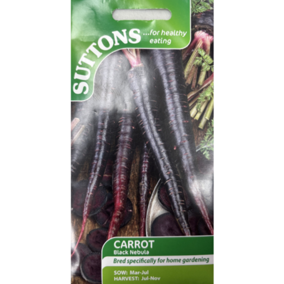 Suttons Seed Carrot Black Nebula Pkg.